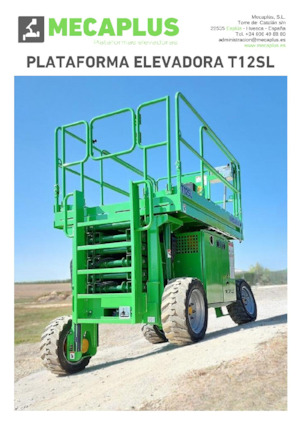 Platforme de ridicare de tip foarfecă pe roți Mecaplús T12SL