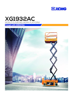 Platforme de ridicare de tip foarfecă pe roți XCMG XG1932AC 