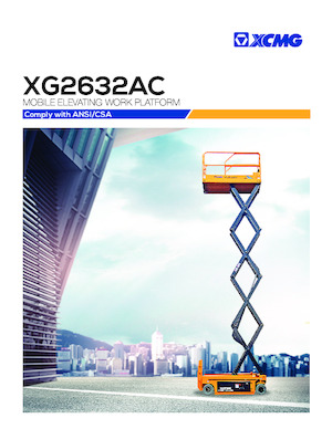 Platforme de ridicare de tip foarfecă pe roți XCMG XG2632AC 