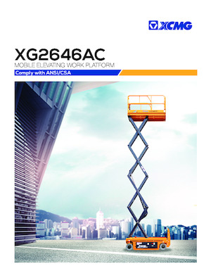 Platforme de ridicare de tip foarfecă pe roți XCMG XG2646AC 