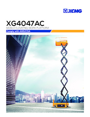 Platforme de ridicare de tip foarfecă pe roți XCMG XG4047AC 