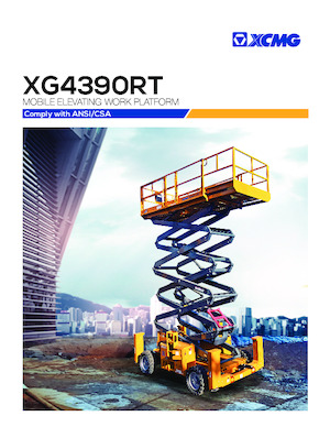 Platforme de ridicare de tip foarfecă pe roți XCMG XG4390RT 