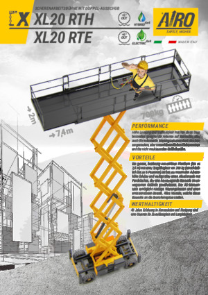 Platforme de ridicare de tip foarfecă pe roți AIRO XL20 RTE