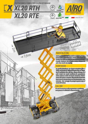 Platforme de ridicare de tip foarfecă pe roți AIRO XL20 RTE