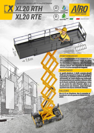 Platforme de ridicare de tip foarfecă pe roți AIRO XL20 RTH