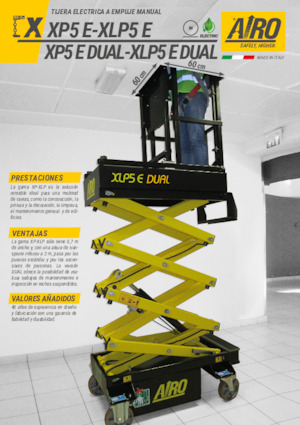 Platforme de ridicare de tip foarfecă pe roți AIRO XLP5 E DUAL