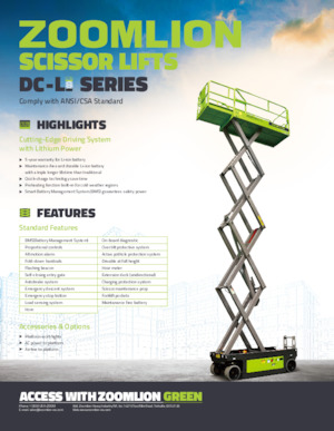 Platforme de ridicare de tip foarfecă pe roți Zoomlion ZS4045DC-Li