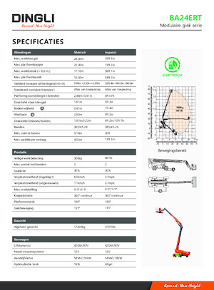 Nacele telescopice pe roți Dingli BA24ERT