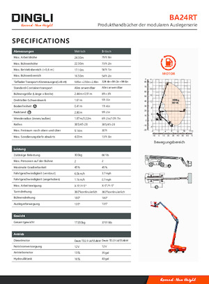 Nacele telescopice pe roți Dingli BA24RT