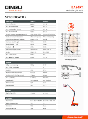 Nacele telescopice pe roți Dingli BA24RT