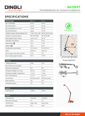 Nacele telescopice pe roți Dingli BA28ERT