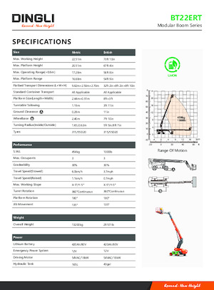 Nacele telescopice pe roți Dingli BT22ERT
