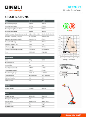 Nacele telescopice pe roți Dingli BT22HRT