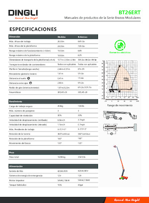 Nacele telescopice pe roți Dingli BT26ERT