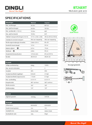 Nacele telescopice pe roți Dingli BT26ERT