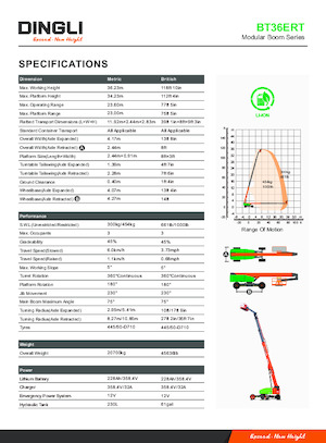 Nacele telescopice pe roți Dingli BT36ERT