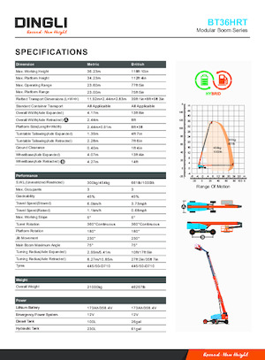 Nacele telescopice pe roți Dingli BT36HRT