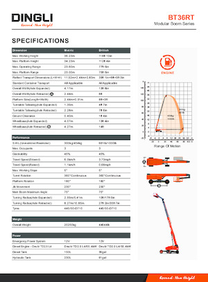 Nacele telescopice pe roți Dingli BT36RT