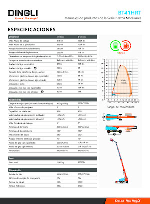 Nacele telescopice pe roți Dingli BT41HRT