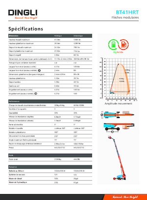 Nacele telescopice pe roți Dingli BT41HRT