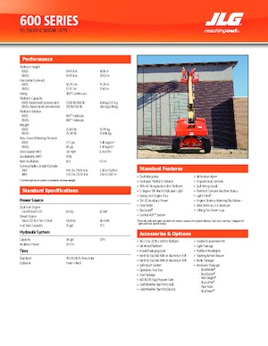 Nacele telescopice pe roți JLG 600SJ