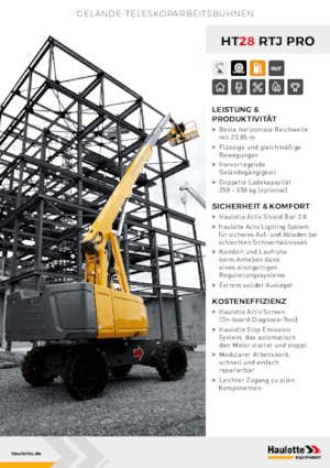 Nacele telescopice pe roți Haulotte HT28 RTJ PRO