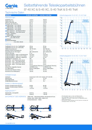 Nacele telescopice pe roți Genie S-40 XC