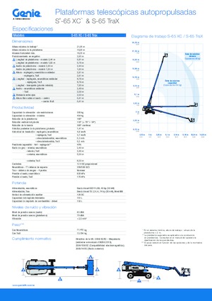 Nacele telescopice pe roți Genie S-65 XC