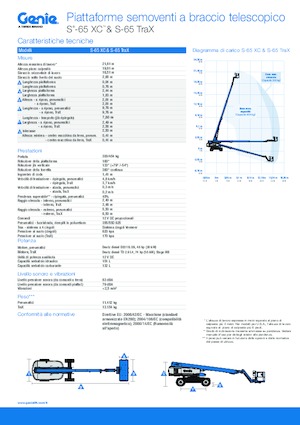 Nacele telescopice pe roți Genie S-65 XC