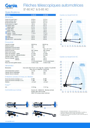 Nacele telescopice pe roți Genie S-85 XC