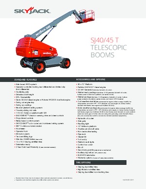 Nacele telescopice pe roți Skyjack SJ 45 T+