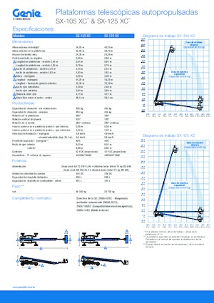 Nacele telescopice pe roți Genie SX-125 XC