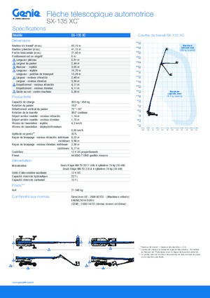 Nacele telescopice pe roți Genie SX-135 XC