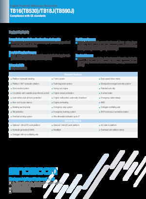 Nacele telescopice pe roți Sinoboom TB18J