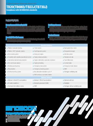 Nacele telescopice pe roți Sinoboom TB22J