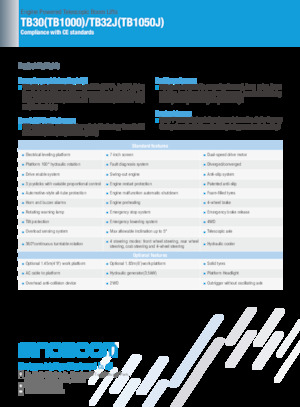 Nacele telescopice pe roți Sinoboom TB30