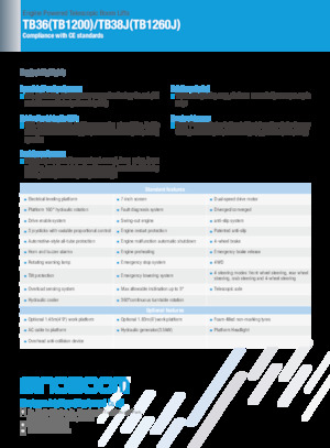 Nacele telescopice pe roți Sinoboom TB36