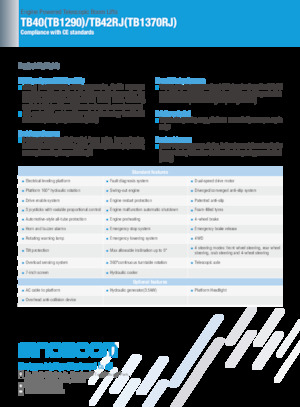 Nacele telescopice pe roți Sinoboom TB42RJ 