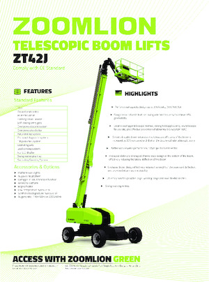 Nacele telescopice pe roți Zoomlion ZT42J