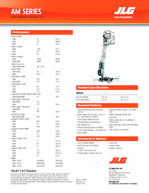 Nacele verticale cu un singur catarg JLG 38AM