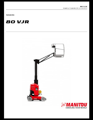 Nacele verticale cu un singur catarg Manitou 80 VJR