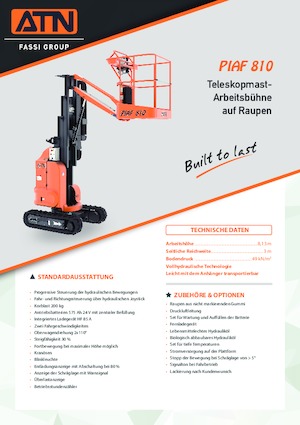 Nacele verticale cu un singur catarg ATN Piaf 810