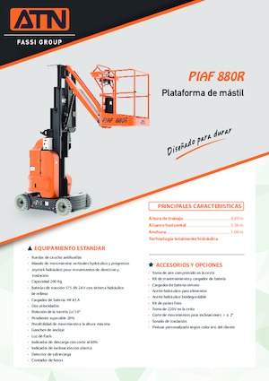Nacele verticale cu un singur catarg ATN PIAF 880R