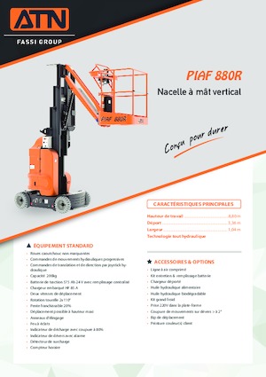 Nacele verticale cu un singur catarg ATN PIAF 880R