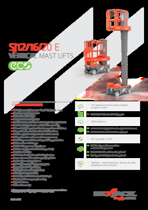 Nacele verticale cu un singur catarg Skyjack SJ 12 E