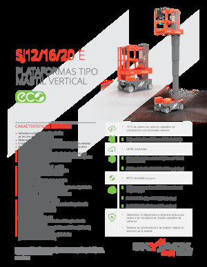Nacele verticale cu un singur catarg Skyjack SJ 12 E