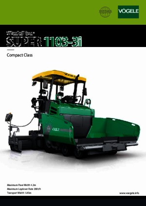 Finisoare de asfalt pe roți Vögele Super 1103-3i