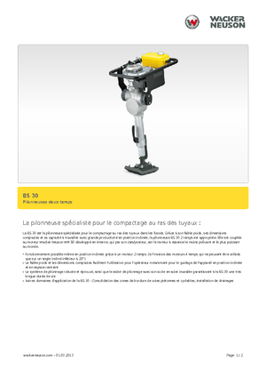 Maiuri compactoare pe benzină și Diesel Wacker BS 30