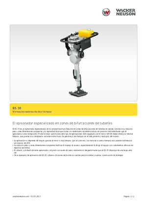 Maiuri compactoare pe benzină și Diesel Wacker BS 30