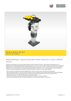 Maiuri compactoare pe benzină și Diesel Wacker BS 60-2, 11